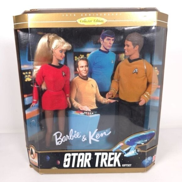 Mattel Other - STAR‎ TREK 30th Anniversary Mattel Barbie & Ken Gift Set Collectors 1996 #15006